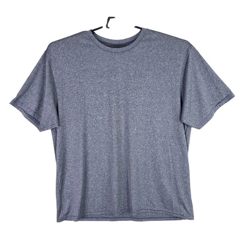 Womens A4 Heather Gray Athletic T Shirt Short Sleeve Crew Neck Polyester Size XL